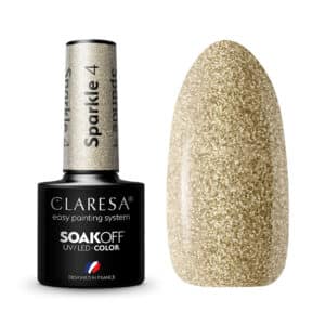 Gelinis nagų lakas CLARESA Nr.4 Sparkle 5g.