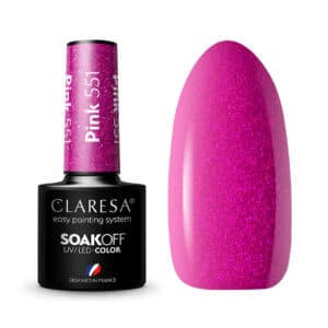 Gelinis nagų lakas CLARESA Nr. 551 Pink 5g.