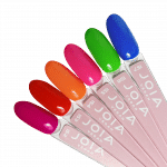 A palette of gel polishes on tips 152-157 JOIA vegan