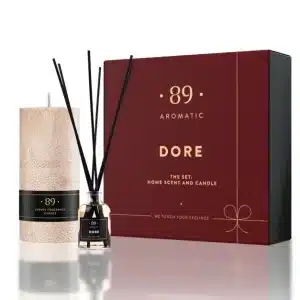 Aromatic•89• Komplekts: Komplekts: Mājas aromāts ar kociņiem un palmu vaska sveci DORE