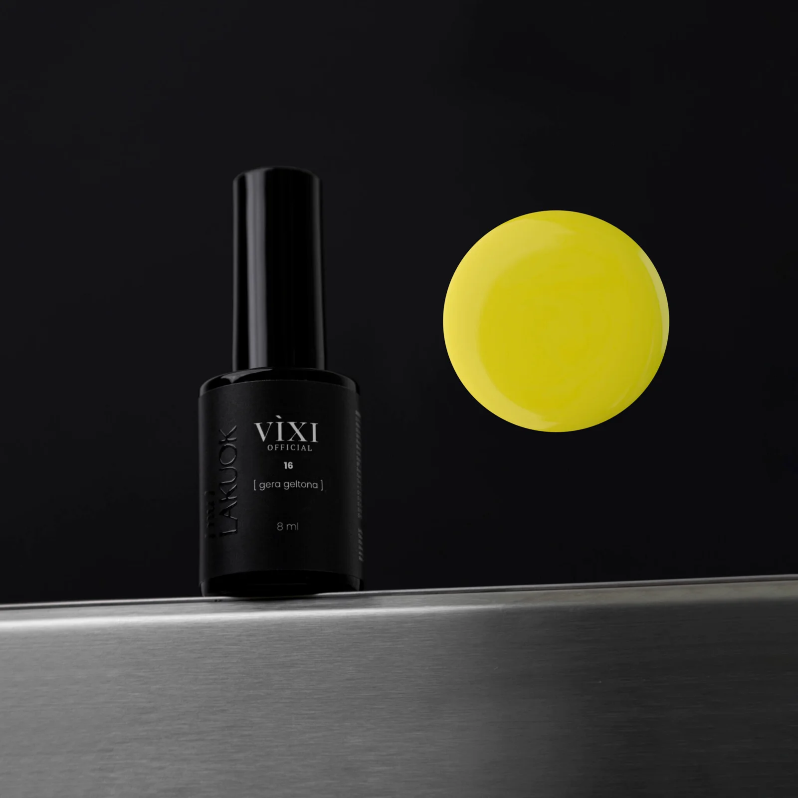 VIXI gelinis nagų lakas Nr.16 „Gera geltona” 8ml. - Image 1