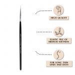 Teptukas PNB 10D Brush for design round 001-S, 10 mm - Image 2