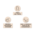 Gelinė pasta nagų dizainui PNB Shimmer Gel Paste 01 silver - Image 5