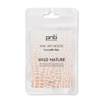 PNB Silicone molds for top shapes Wild Nature Nail Art Molds, Snake print, 12 pcs